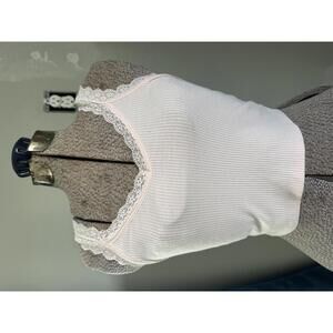 Women's American Eagle Pink Lace-trimmed Cropped Tank XS